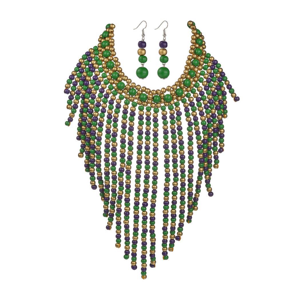 Handmade Pearl Necklace And Earring Ensemble For Wear Casual