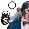 100 Pack Black Elastic Hair Bands No Metal Ponytail Holders for Women Men Girls and Kids Gentle and Convenient