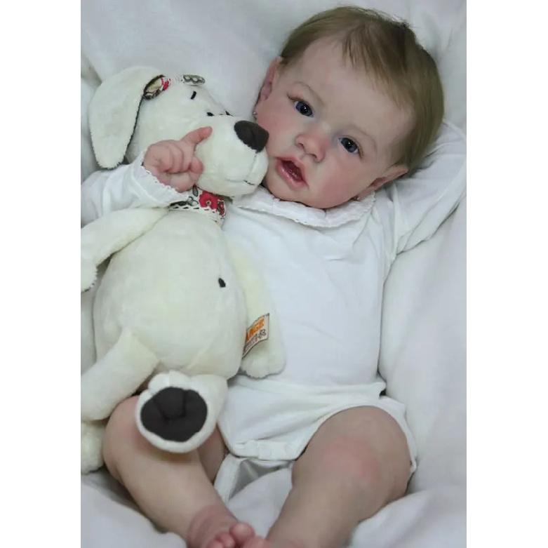 NPK Reborn Baby 22 Inches Lifelike Newborn Cute Liam Vinyl Unpainted Unfinished Parts DIY Blank Doll Kit
