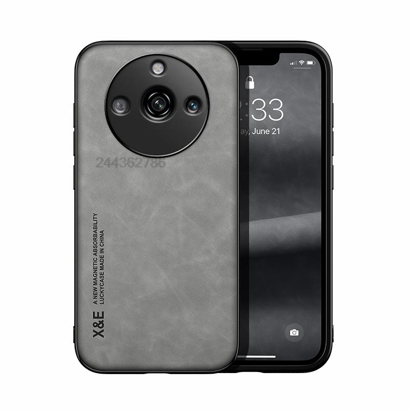 Husă pentru Realme 11 Pro Plus 5G Husă Magnetică Auto cu Textură de Piele pentru Oppo Realme11 Realmi 11 ProPlus Pro+ Huse de Telefon Moi