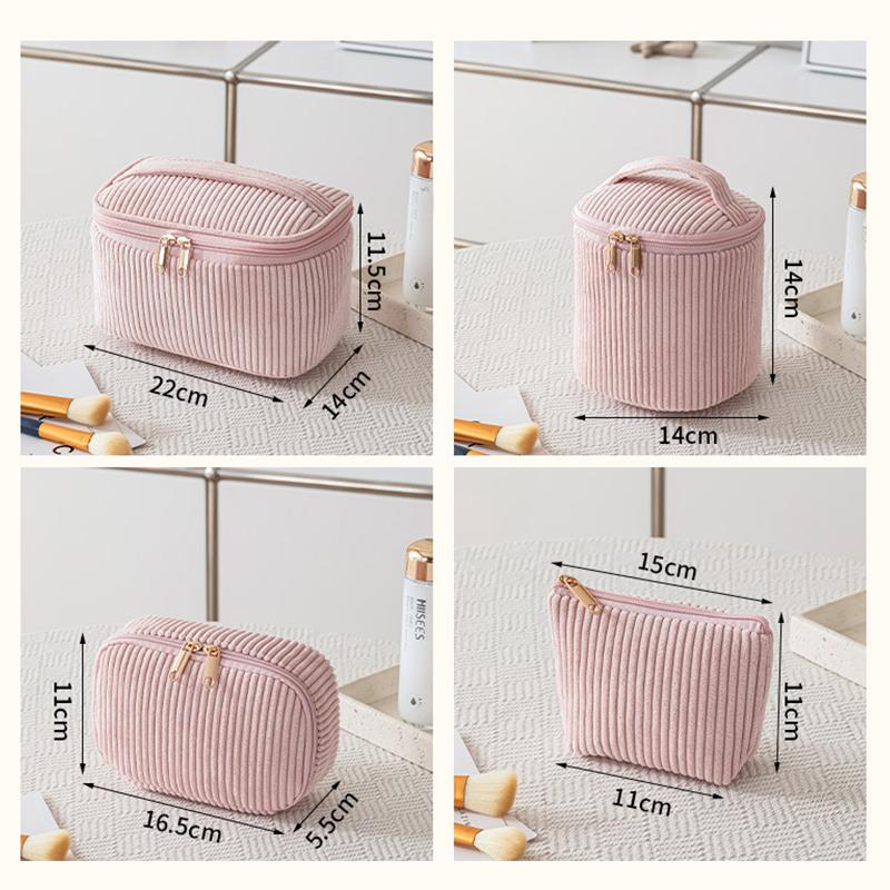 1/4 Pièces Sac à Rouge à Lèvres Portable de Voyage Sac à Cosmétiques en Velours Sac de Rangement Girly Grande Capacité Sac à Toilette Portatif Classé