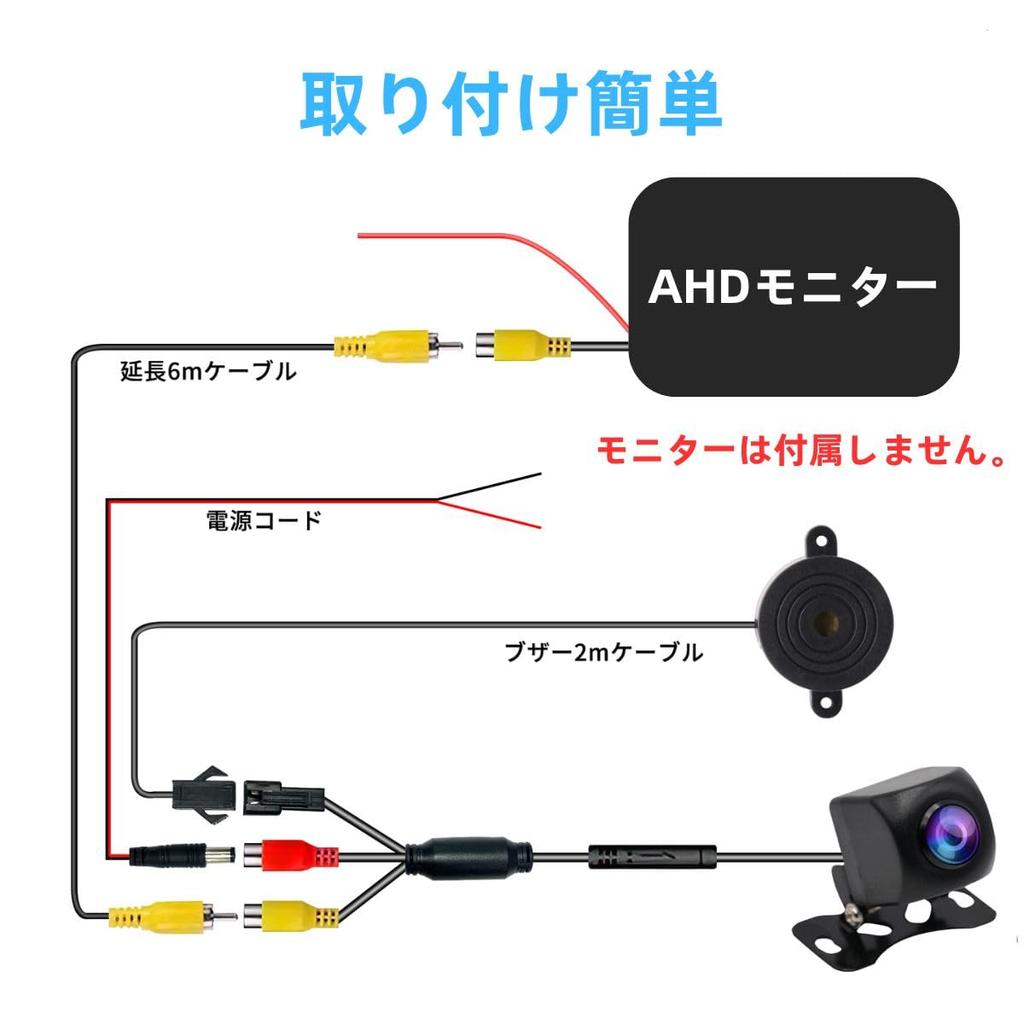 OBEST Newly Developed Backup Innovative Rear Pedestrian and Vehicle AHD Night Guide Light Waterproof and AHD 12V Easy Car Camera with 6M Extension AHD