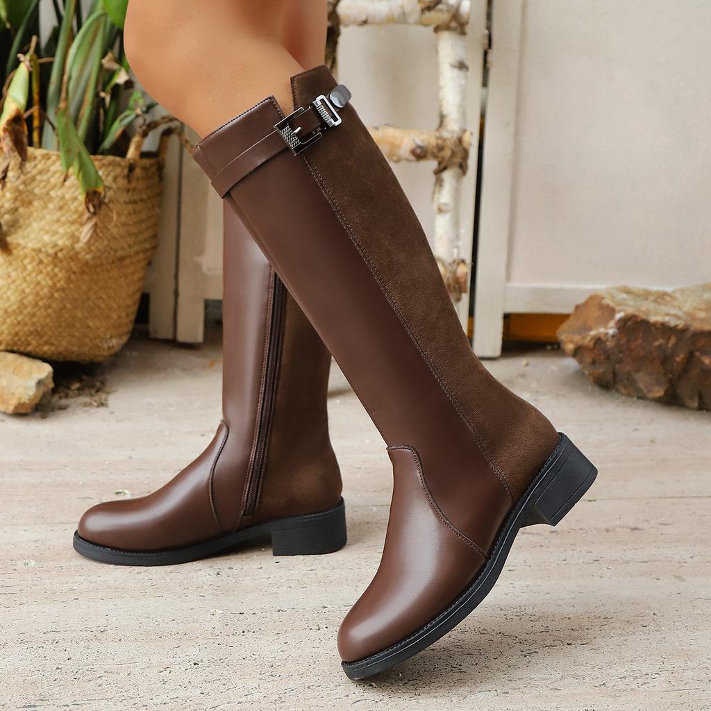 Autumn Winter Fashion Women Plus Size Shoes for Women 35-42 Warm Comfortable Platform Non-slip Knee-high Boots Women Shoes