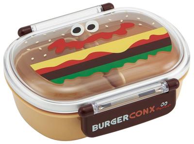 Bento 360ml with a Fluffy Made In Single Dishwasher and Microwave Burger Concus for Boys and Children's Box, Capacity, Lid, Japan, Tier, Safe,
