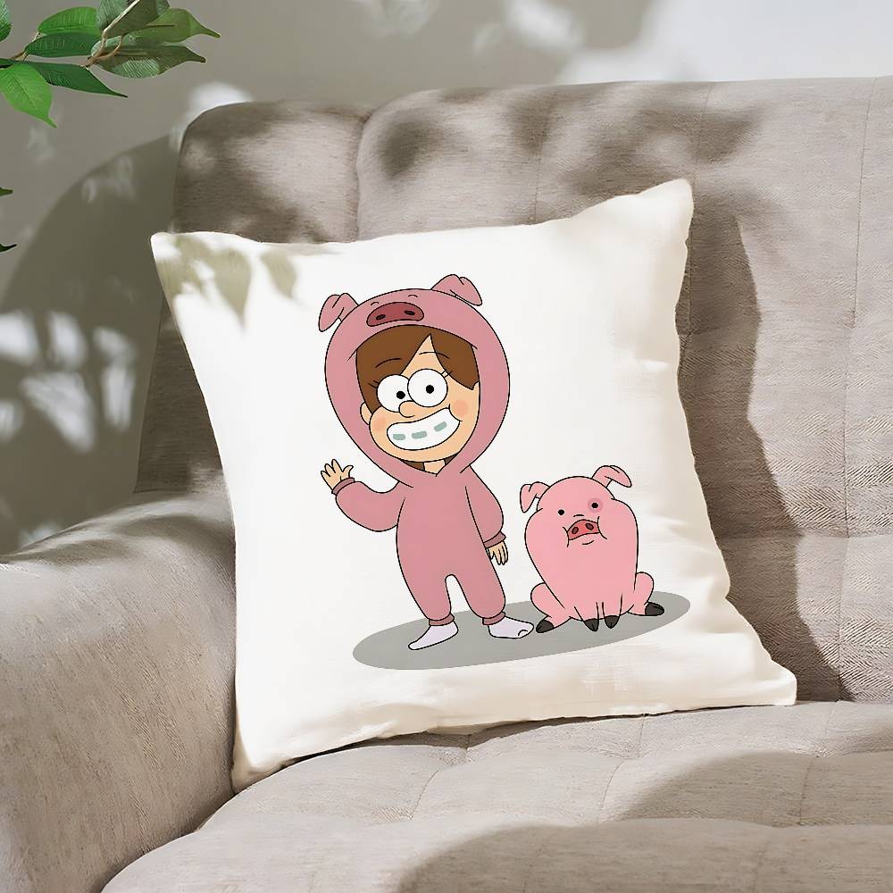 Cute Pig Pillow Case Throw Pillow Cover Nordic Vintage Style Cushion Covers Home Living Room Sofa Couch Seat Decor