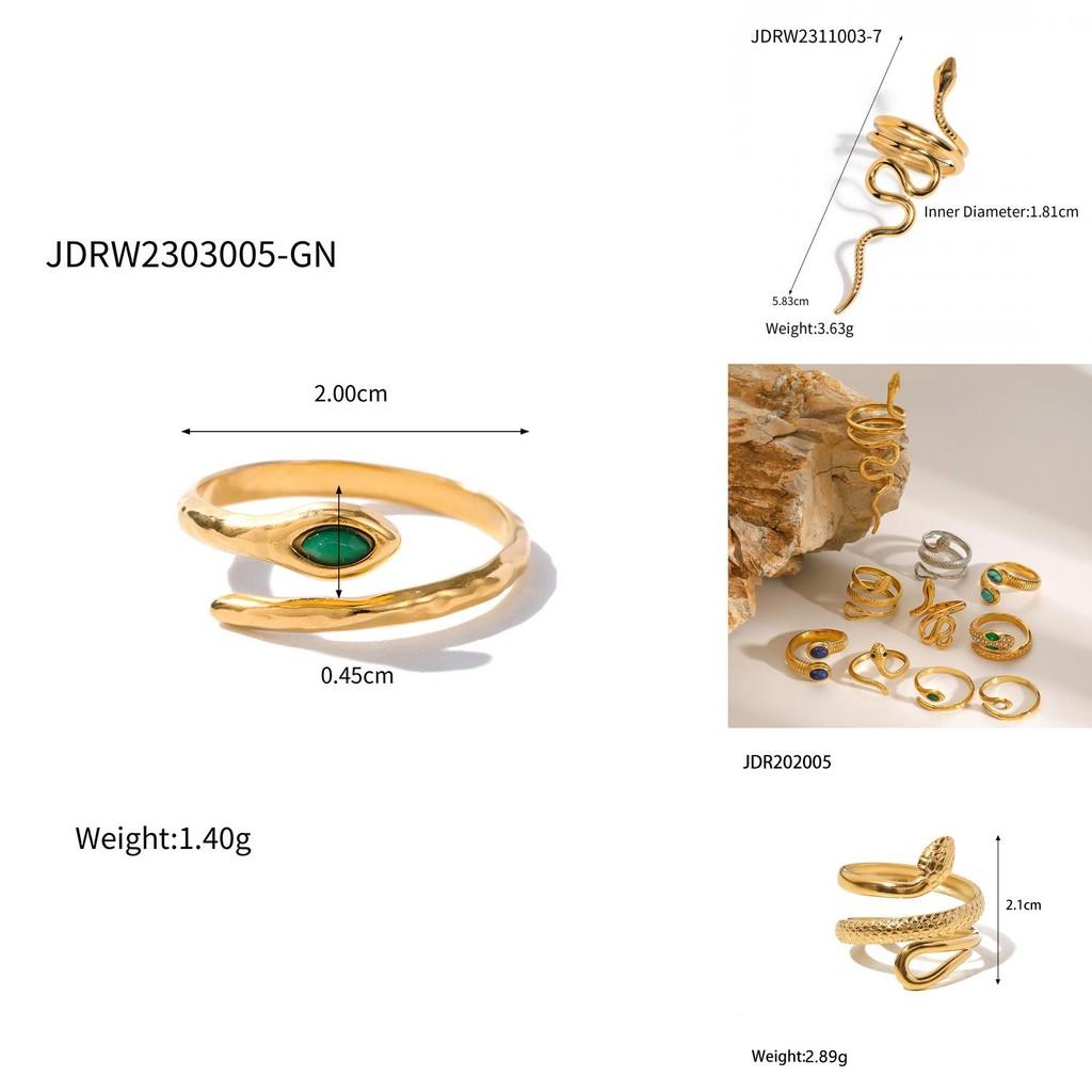 Premium Quality Geometric Snake Ring In Durable Stainless Steel For Fashion Forward Women