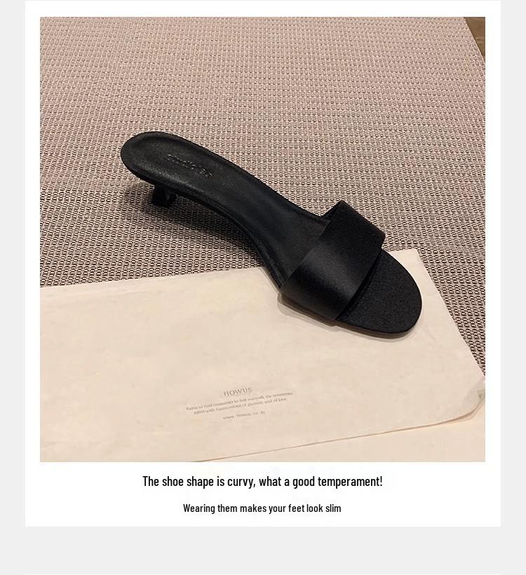 Hroznové Maminčiny Hedvábné Jednopáskové Sandály na Koťátkovém Podpatku z Kůže pro Ženy