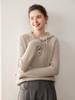 Women's Fashionable Hooded Cashmere Sweater - Versatile, Loose Fit, Short & Long Sleeves, Autumn/Winter Pullover Hoodie.