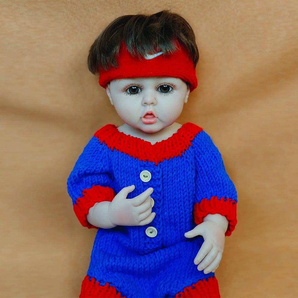 

Кукла Reborn, силиконовая водонепроницаемая кукла для всего тела, кукла для маленьких мальчиков, реалистичная мягкая сенсорная игрушка, Рождественский подарок 55cm