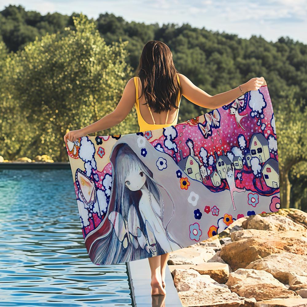 Japan Singer Kikuo Towel Quick Drying Beach Towels Are Suitable For Swimming Pools Camping Yoga And The Gym