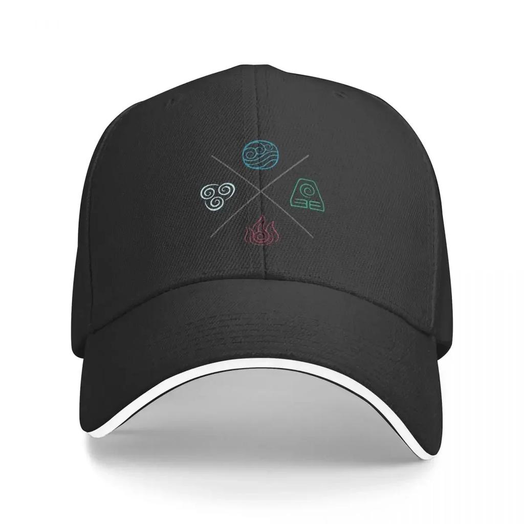 New Avatar The Last Airbender Four EleUnisexts Four EleUnisexts Symbols Cap Casual Baseball Caps Adjustable Hat Unisex Baseball Hats
