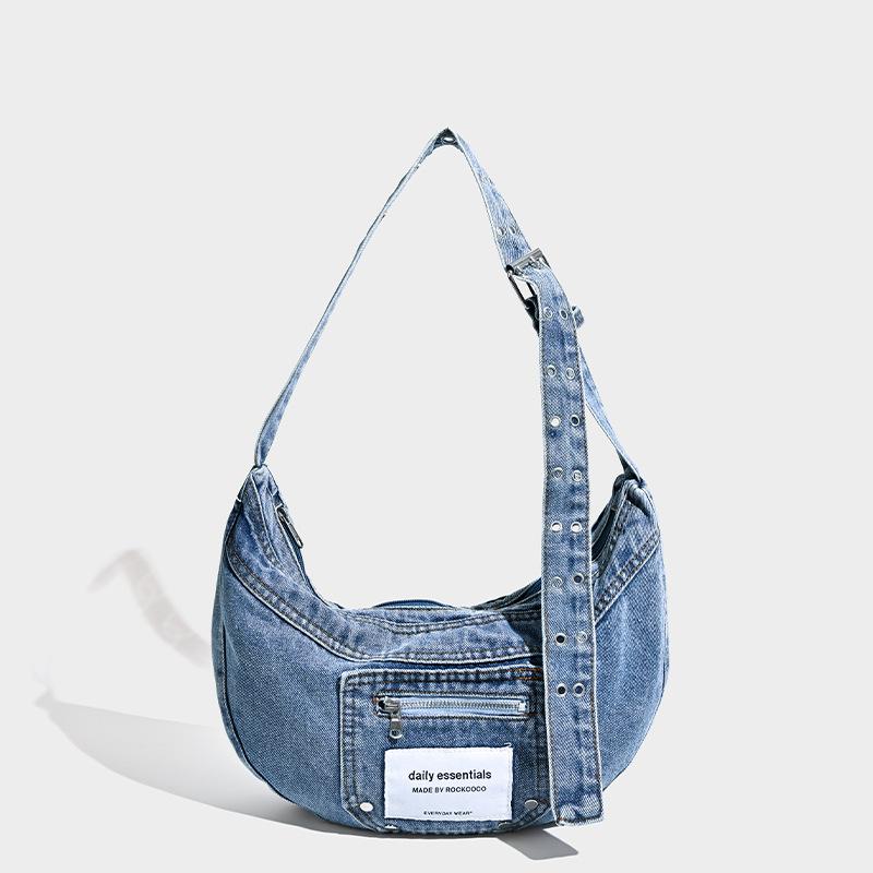 Tote Bag Women 2026 New Fashi Simple Canvas Office Lady Shoulder Bags Handbag Simple синий