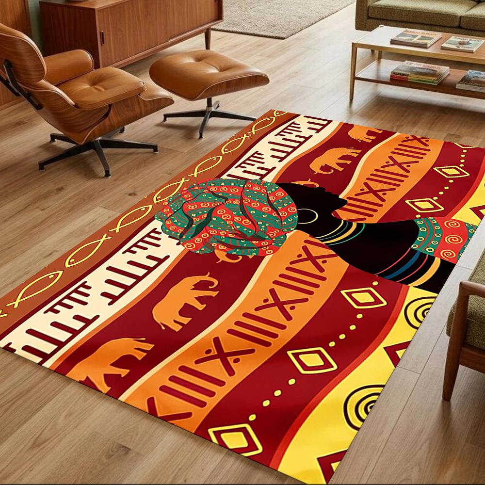 African Heritage And Tradition Non-Slip Home Carpet Design for Office Decor Living Room Bedroom Gift