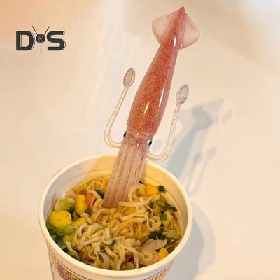Ramen-Gabel, Tintenfisch-Form, Nudelgabel, wiederverwendbar, hochtemperaturbeständig, kreatives Besteck für die Küche im Heimrestaurant
