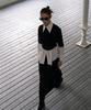 320SHOWROOM Mock Neck Short Sleeve Knit Black