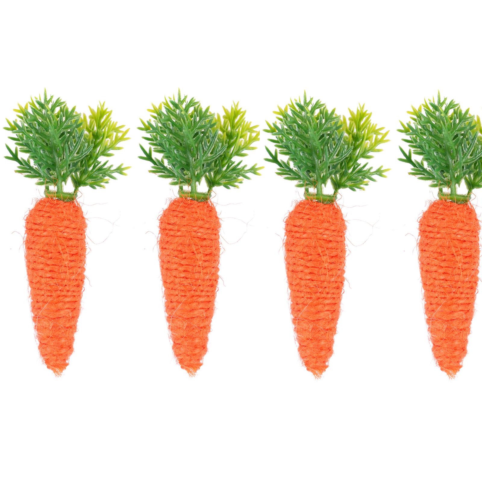 Пасхальные морковные подвесные украшения-6 шт. искусственная морковь, реалистичная подвесная подвеска в виде моркови на День благодарения для дерева One Size