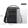 Malunte Men's Genuine Leather Single Shoulder Crossbody Bag – Soft Cowhide Small Backpack
