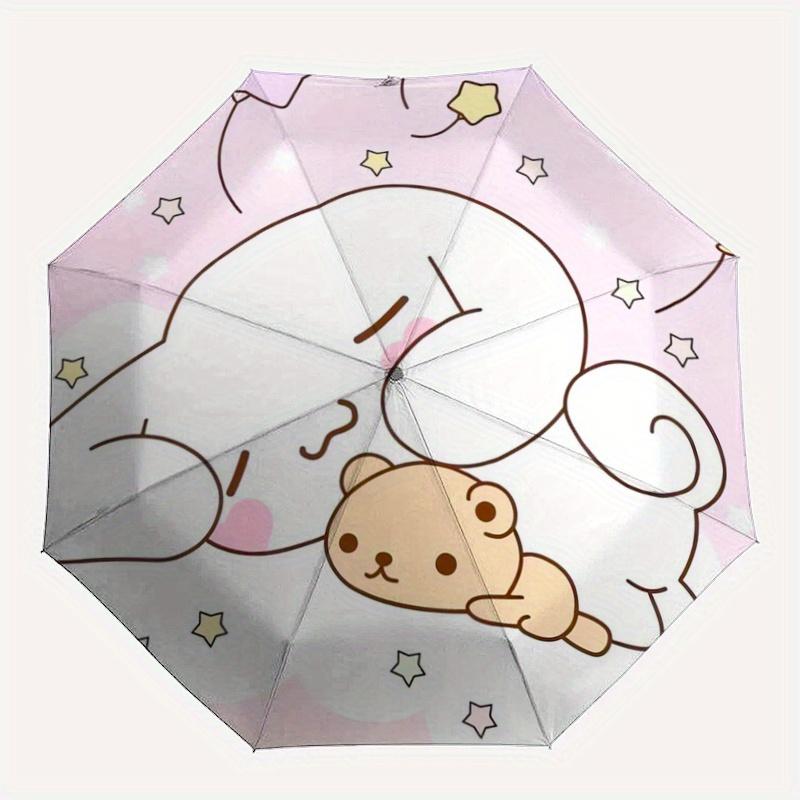 1pc Sanrio Resting Cinnamoroll Pattern Automatic 3-Fold Umbrella Design, Cute Cartoon Pattern, Portable Outdoor Umbrella, Perfect, Holiday Gift for fa