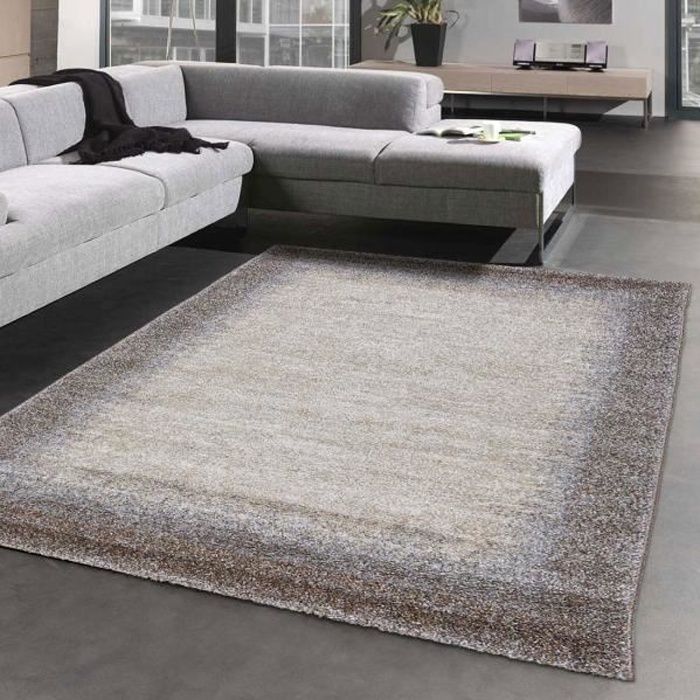 Tapis moderne - UNAMOURDETAPIS - ELEGANT 03 - Marron - Polypropylène - Rectangulaire - Uni