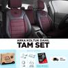 Special Woven Fabric Car Seat Cover Claret Red Black