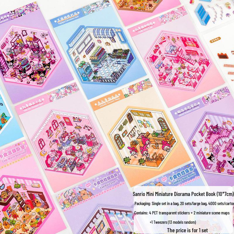 3D Miniature Landscape Stickers - DIY Journal Decoration Decals