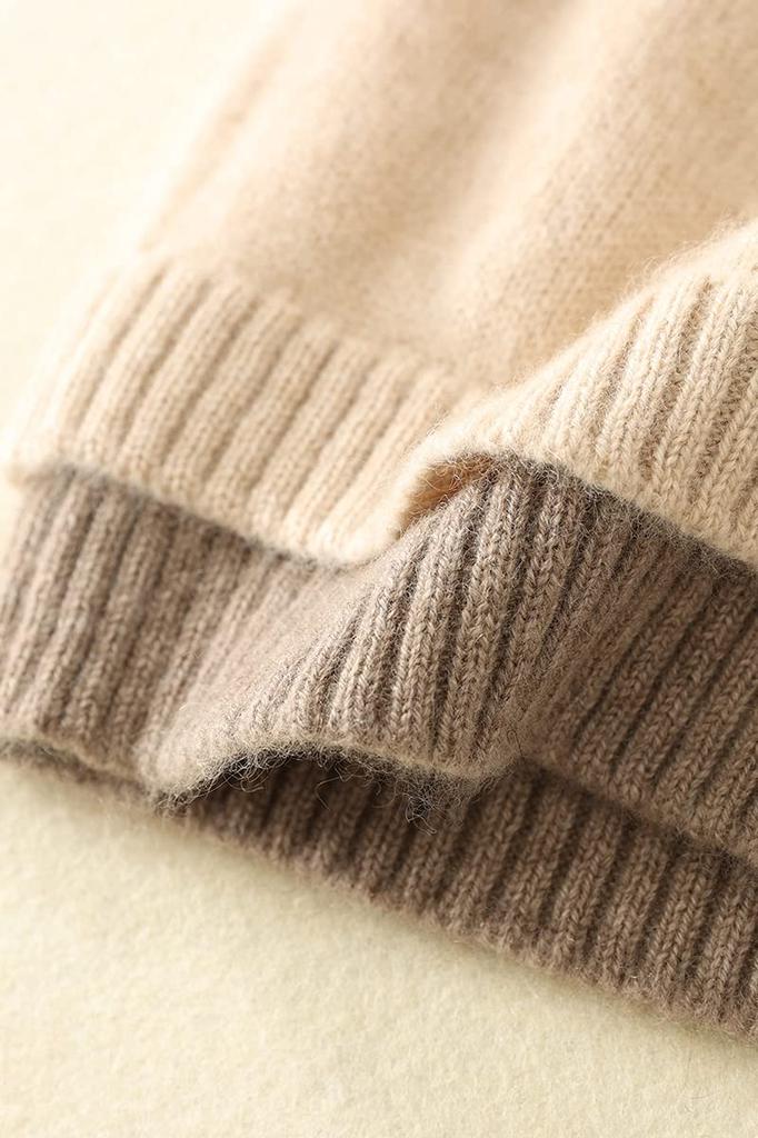 Aecsoc 100% Cashmere Beret, One Size Fits All, Knit Cap for Men and Women, QPS801 (Beige)