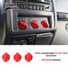 JIDIXIAN Red ABS Interior Decoration Trim Fit for Jeep Wrangler TJ 1997-2006 Car Instrument Panel Horn A/C Switch Accessories we1