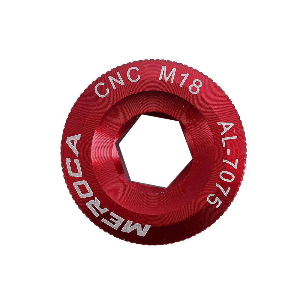 M18/M19/M20 Aluminum Alloy Bicycle Bottom Bracket CNC Crankset Nut Crank Cover Crankset Screws Crank Arm Fixing Bolt Crank Bolt M18 красный