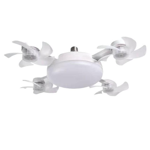 Nordic Smart Ceiling Fan with Silent Operation & Remote, Energy-Saving Eye Protection Light for Bedroom