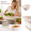 Double Layer Multifunctional and Vegetable Washing Basket, Thickened Basket and Colander for Kitchen, Living Room and Home Use