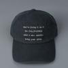 2026 Spring Summer New Korean Version Letter Embroidered Soft Top Curved Brim Sun Baseball Cap Washed Cotton Thin Sun Hat
