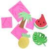 4pcs/set Summer Party Coconut Tree Watermelon Pineapple Silicone Molds Turtle Leaf Chocolate Candy Fondant Cake Decorating Tools