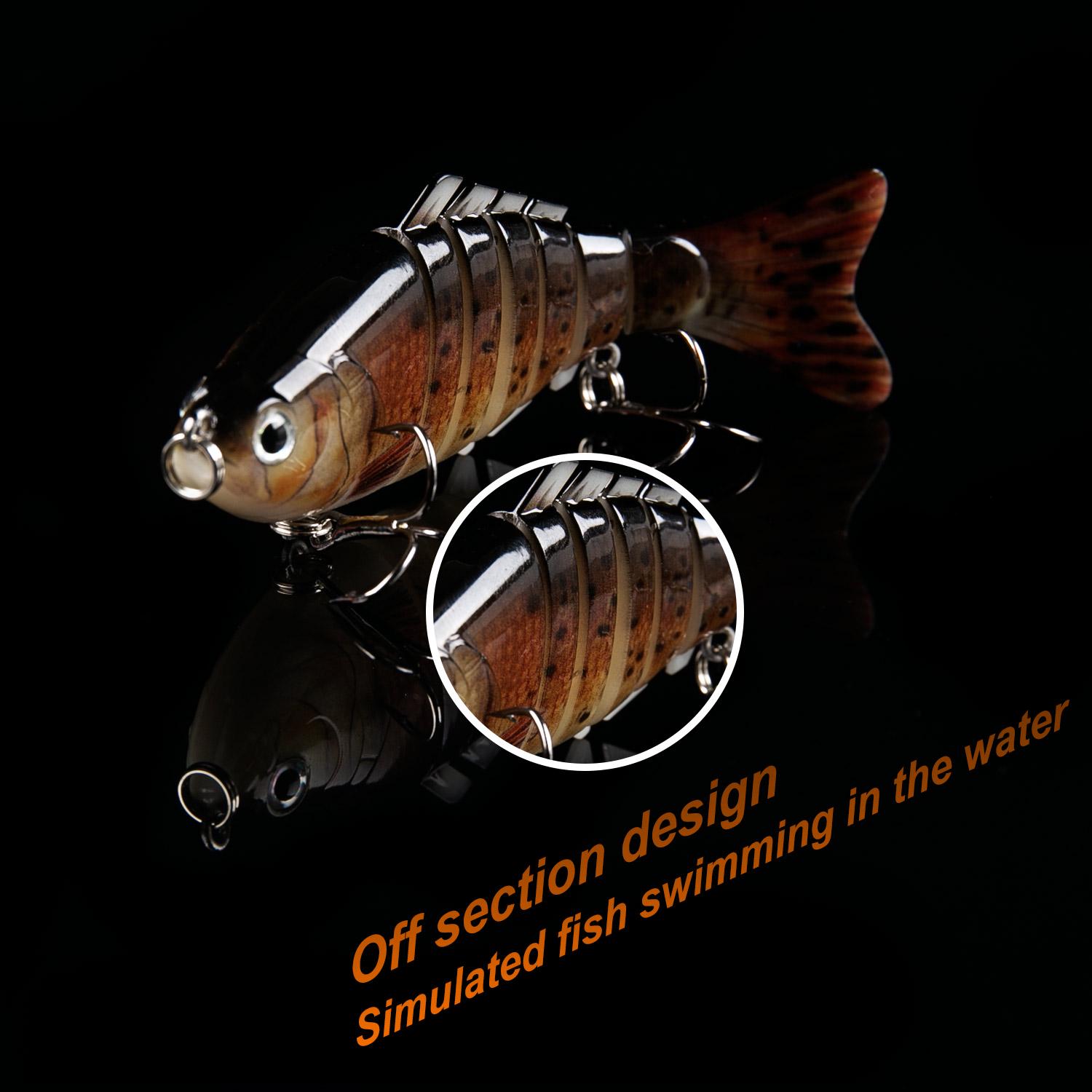 

Рыболовная приманка, 5 цветов, жесткая приманка, искусственная приманка, воблеры, 7 сегментов, приманка для плавания, отсадка, воблеры 1 pcs дубильная кора