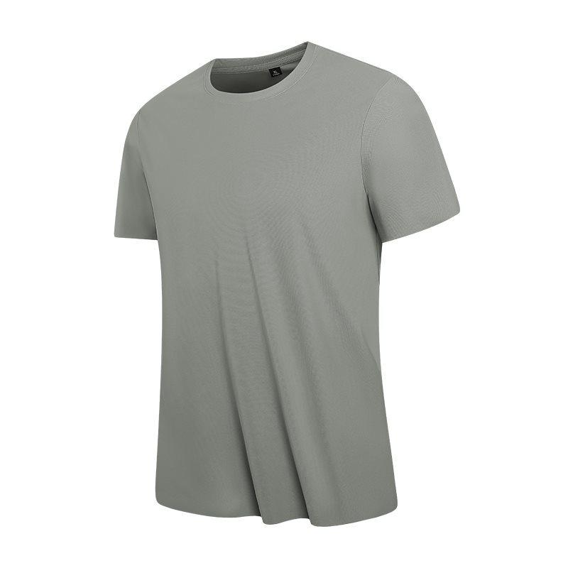 Men's Summer Ice Silk Quick-Drying Breathable Seamless Round Neck T-Shirt