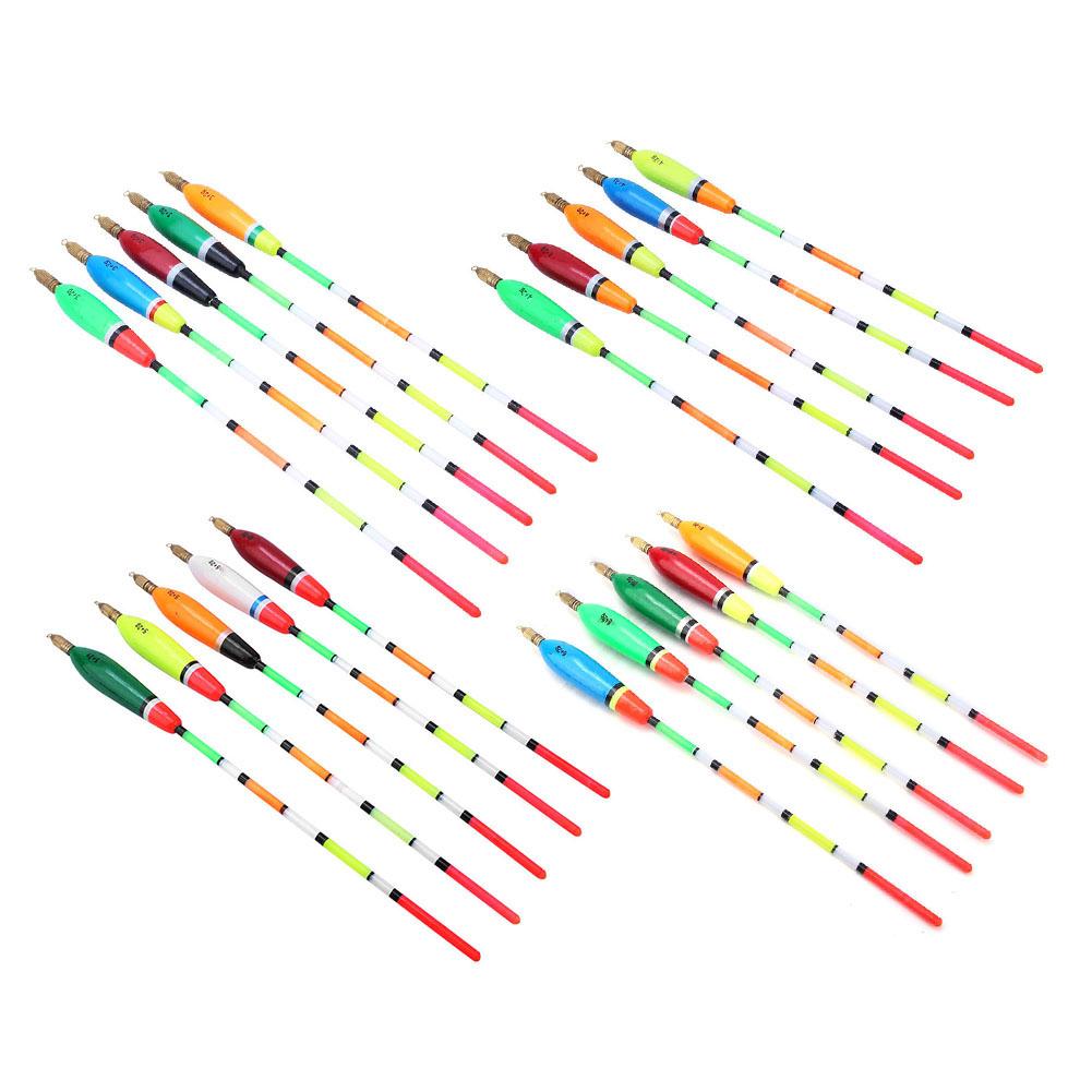 5PCS Multiple Color Balsa Wood Fishing Float Bobber Bite Indicator Angling Equipment