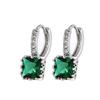Stylish Zircon Square Alloy Earrings For Women Geometric Summer 2022 Jewelry Unique