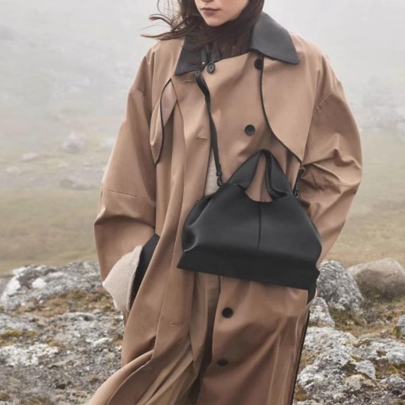 Polene Cloud Bag: Französische Nische Damen Retro Europäische & Amerikanische Handtasche, Unterarm Schulter & Crossbody Tasche, Leichter Luxus Mode.