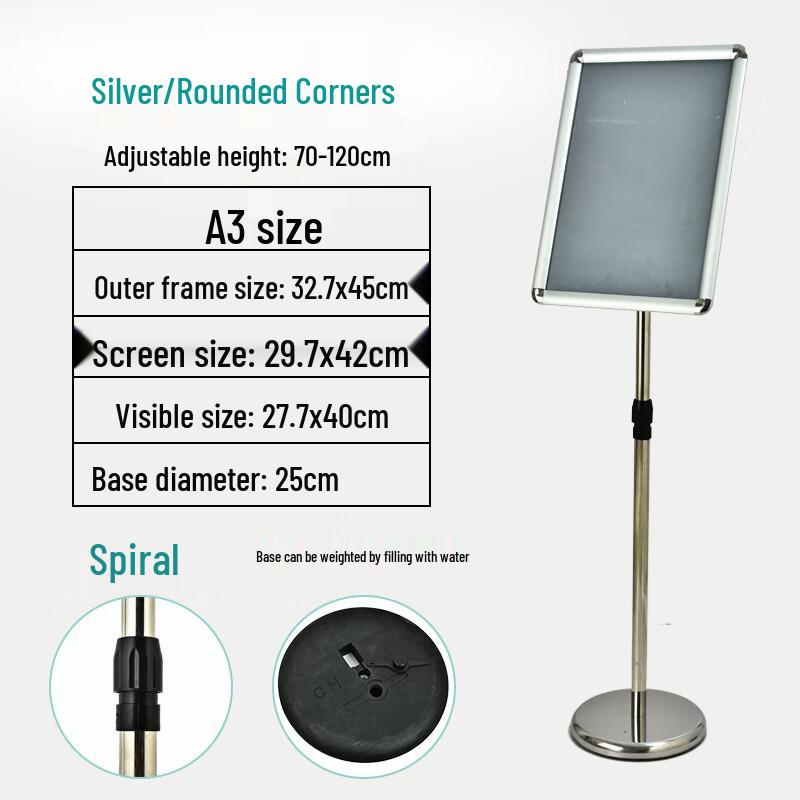 Stainless Steel Floor Stand Display Sign
