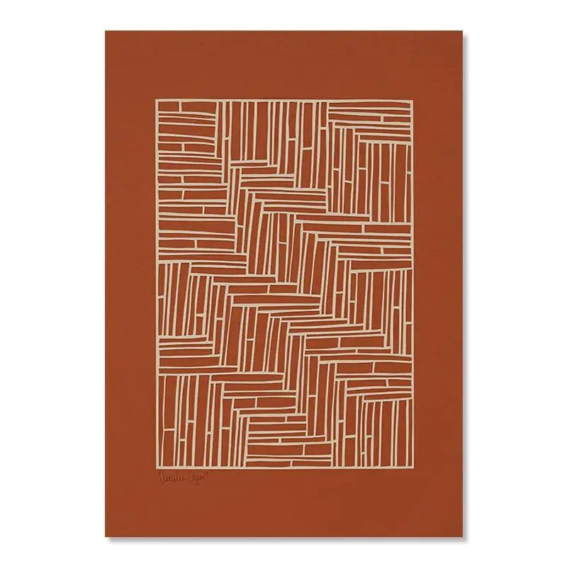 Modern Nordic Abstract Aesthetics Wall Art Pajama Girl Nude Line Curves HD Oil On Canvas Poster Home Bedroom Decoration Gift