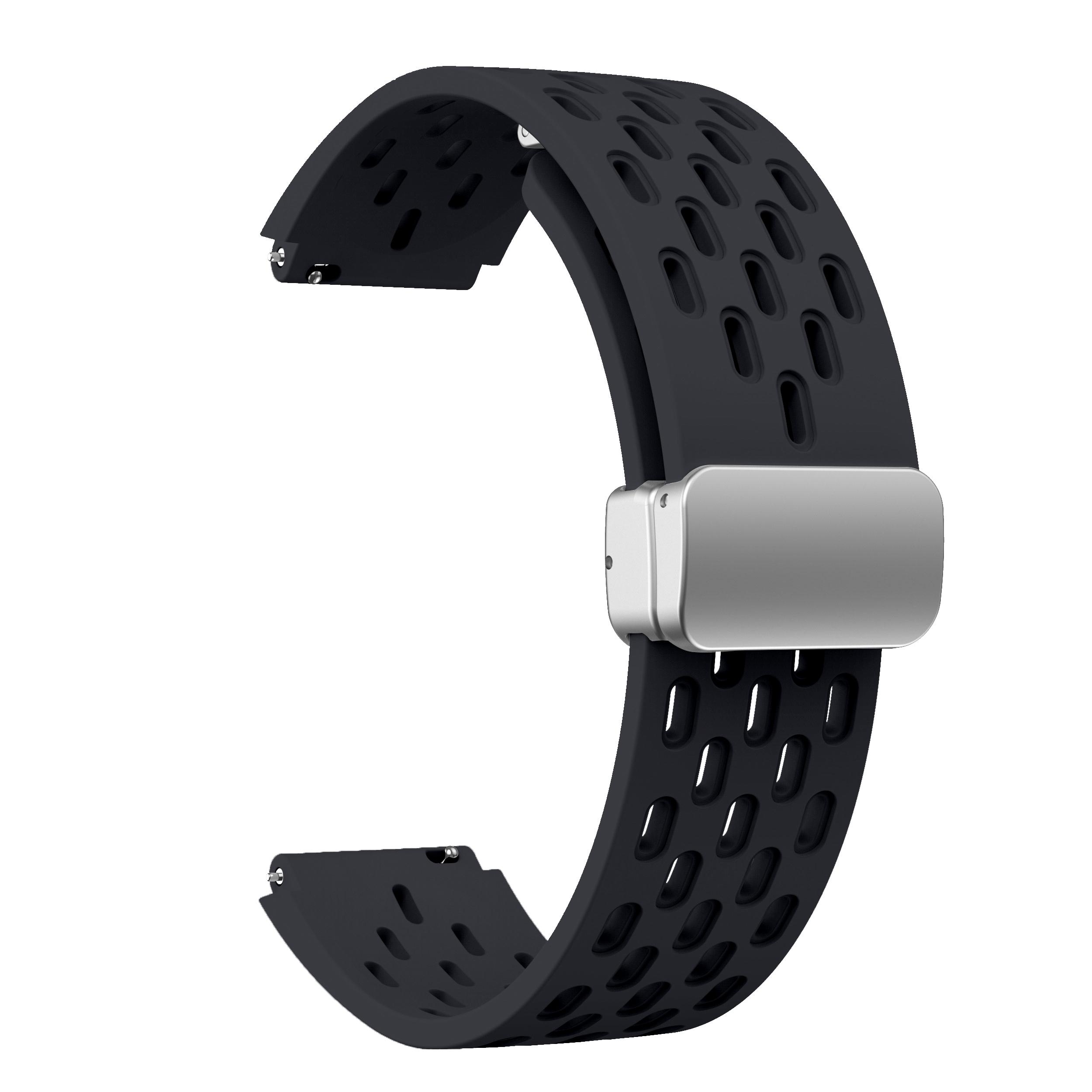 

Универсальный ремешок 18 мм для Huawei Watch GT5/GT5 Pro, силиконовый ремешок с магнитной застежкой для Huawei GT4/GT5/GT5 Pro, ремешок для часов 41 мм, 42 мм 18mm universal чёрный