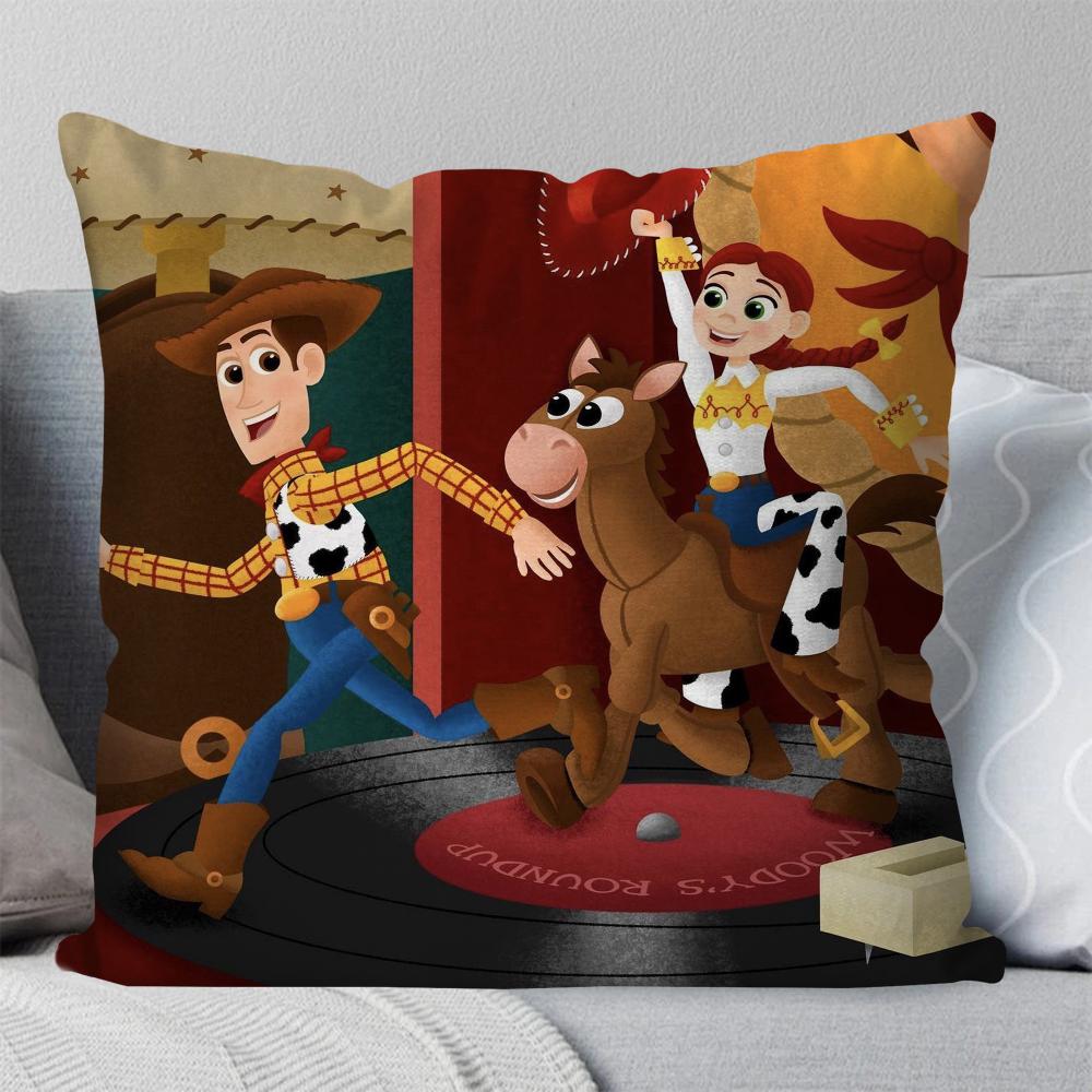 Animated Movie T-Toy S-Story Pillow Case Square Pillow Bedroom Sofa Leisure ComfortCushion Car Living Room Home Decoration 40X40