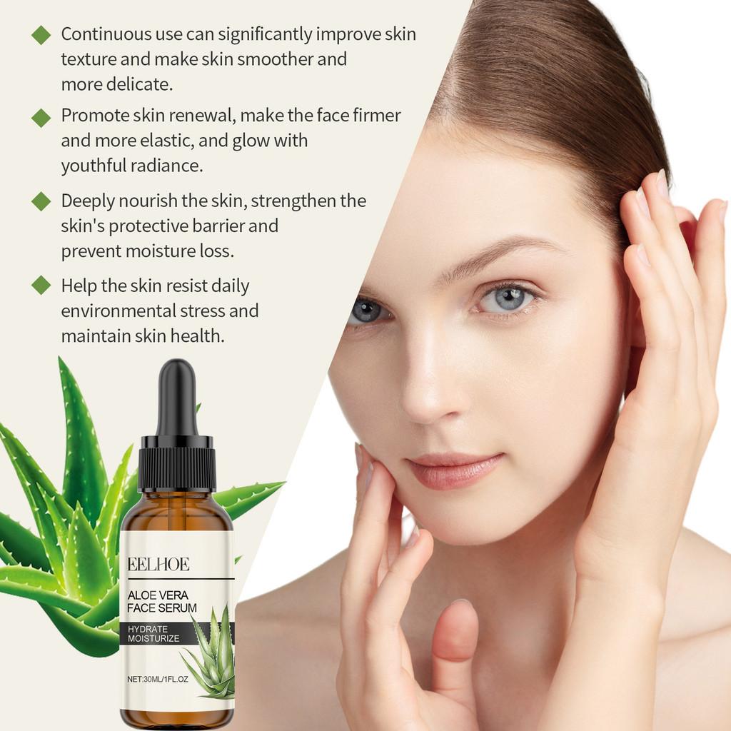 Eelhoe Aloe Vera Skincare Essence Hydrating Brightening Moisturizing Facial Serum 30ml