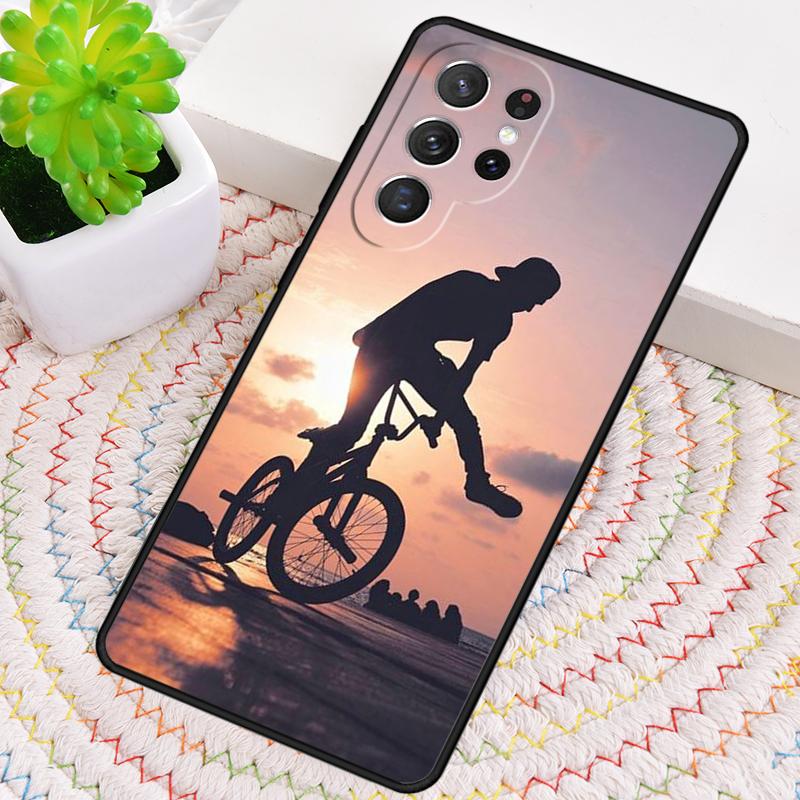 Sport Mountain Bike Cycling Art TPU Phone Case For Samsung Galaxy note 10 pro S26 S25 S24 S23 S22 Ultra Plus S21 FE S20 Cover