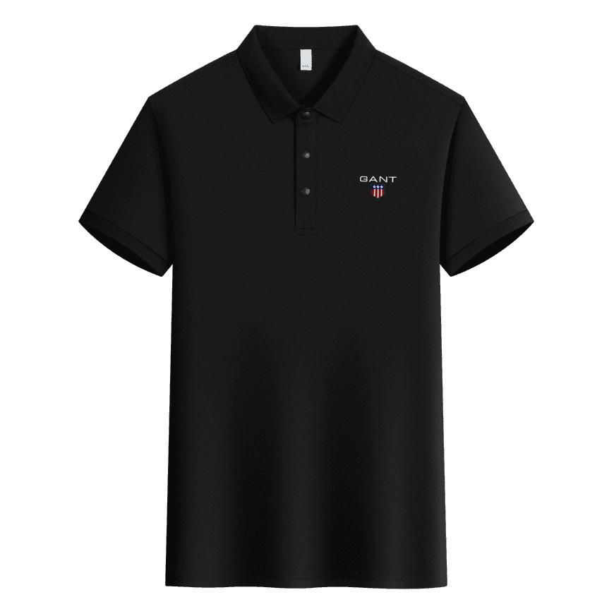 Gant 2025 Sommer Ny Brodert Business Casual Ensfarget Poloskjorte Par Poloskjorte