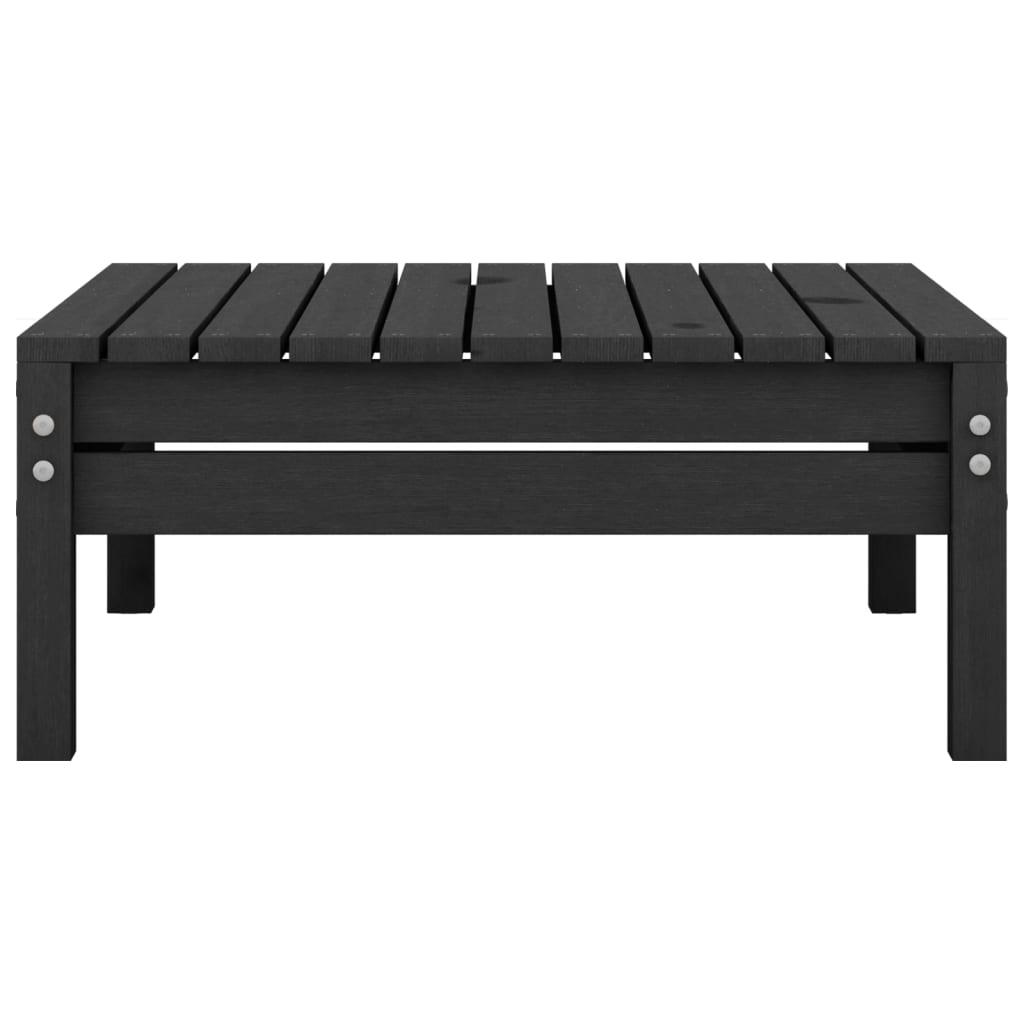 5 Piece Garden Lounge Set Black Solid Pine Wood