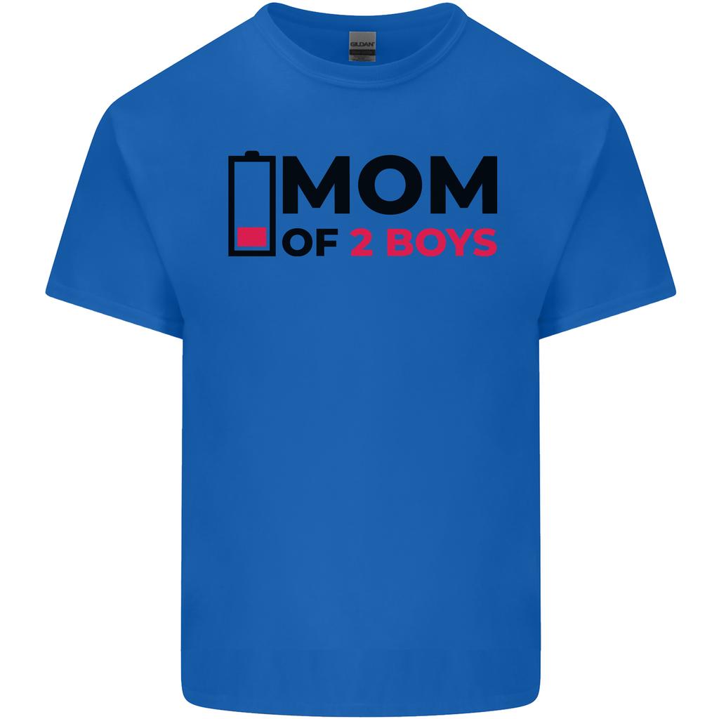 Mom of Two Boys Funny Mothers Day Unisexs Light Cotton TShirt