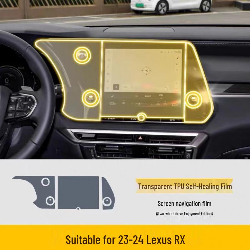 Lexus RX350h Center Console Screen Protector: Interior Film for 2023-2024 Models
