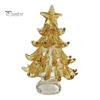 Modern Christmas Decorations for Windowsills Decorative Glass Tree with Star Topper, Mini Small Festive Centerpieces Dining Tables Figurine, Creative