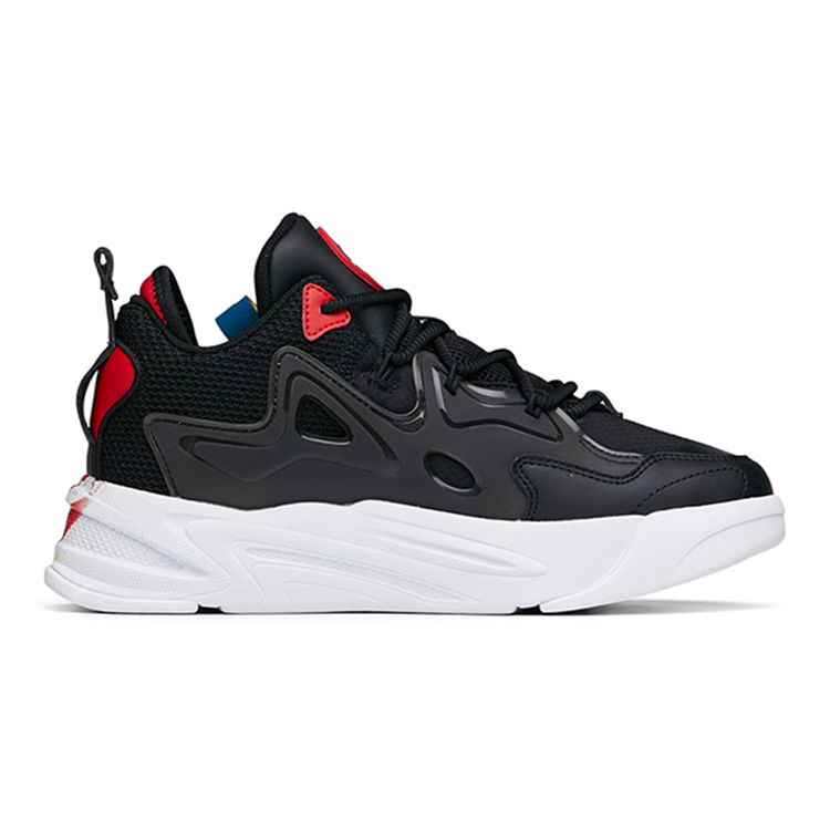 Anta Antiskid Sports Casual Shoes Kids Sneakers Black Red 312218083-6
