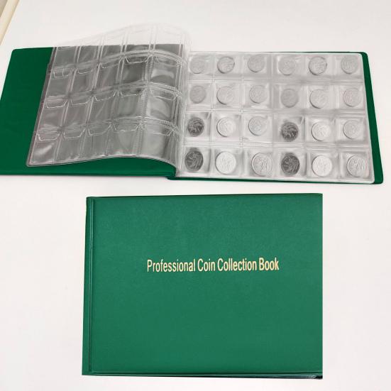 Coins Collection Book 10 Pages 240 Pockets Transparent PVC Multi-purpose Stamps Commemoration Coins Storage Album Home Supplies